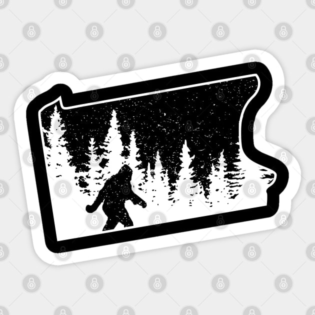 Pennsylvanie Bigfoot Gift Sticker by Tesszero
